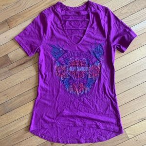 Harley Davidson women’s rhinestone tee